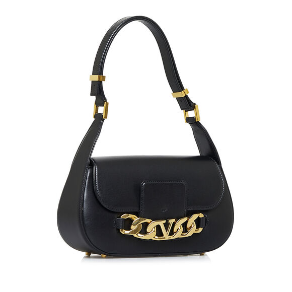 Auth Valentino Vlogo Chain Black Calf #132003V15B - Picture 2 of 9